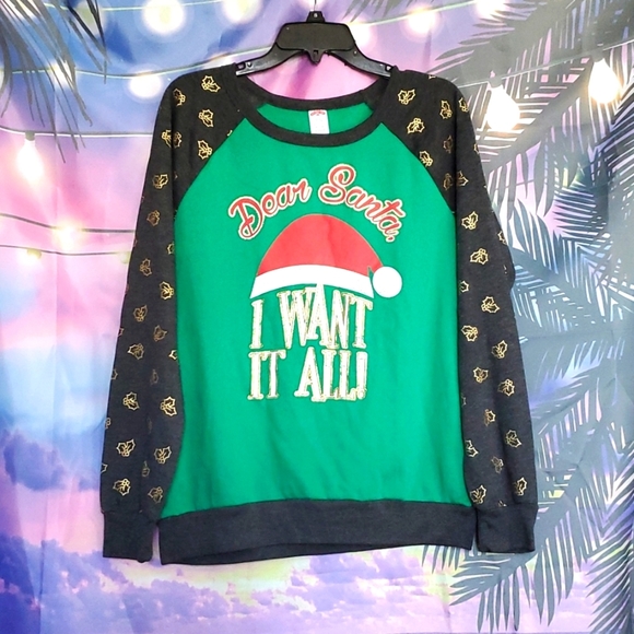 HOLIDAY Time dear Santa Light sweater size L ( 11 - 13 ) - Picture 2 of 4